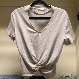 Grey cutout tee